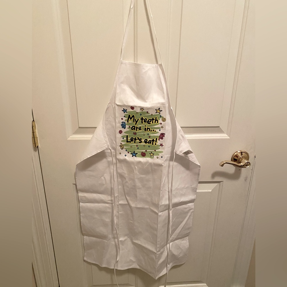 Funny cooking/baking apron “My teeth are in…let’s eat”